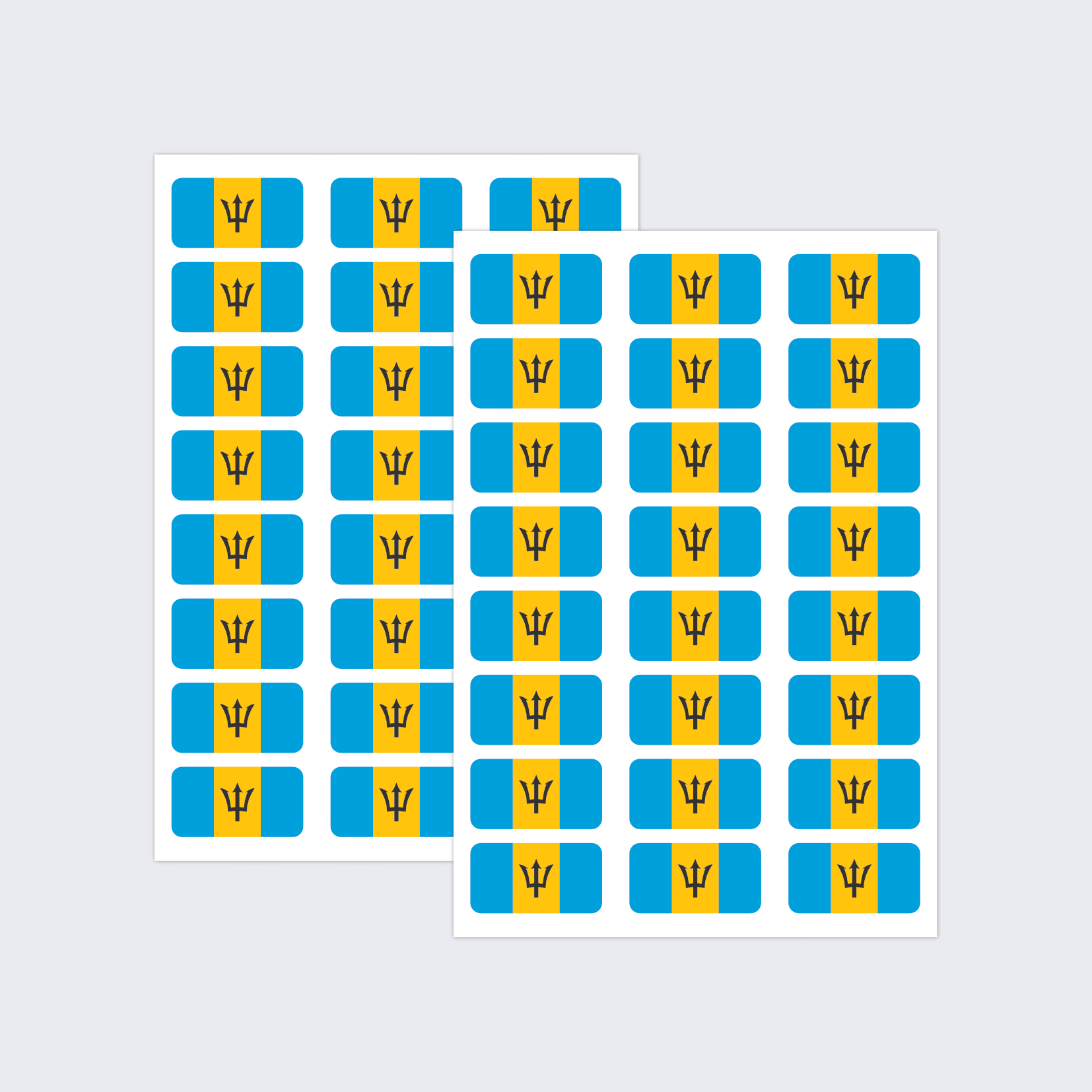 Barbados Flag Stickers - Image 2