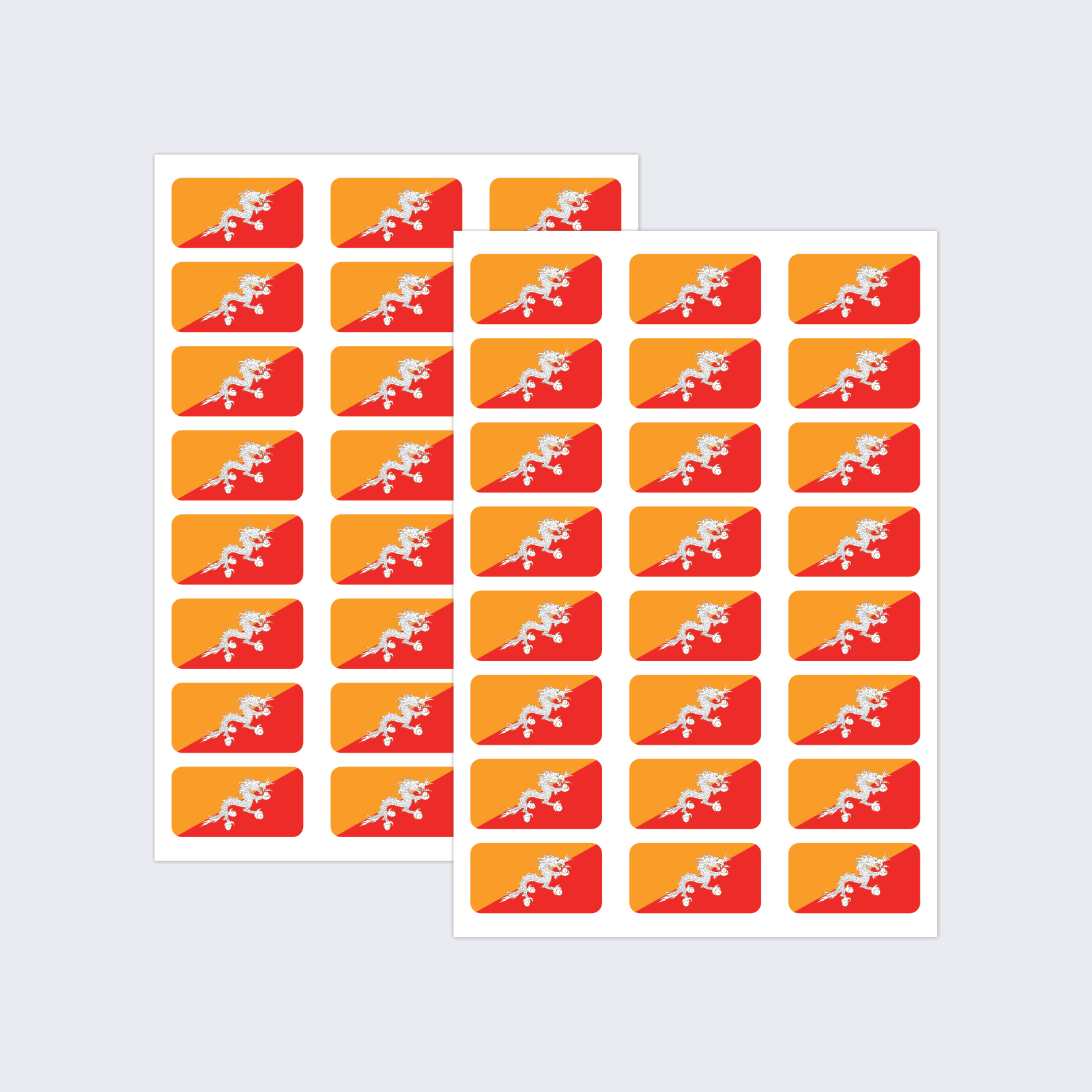 Bhutan Flag Stickers - Image 2