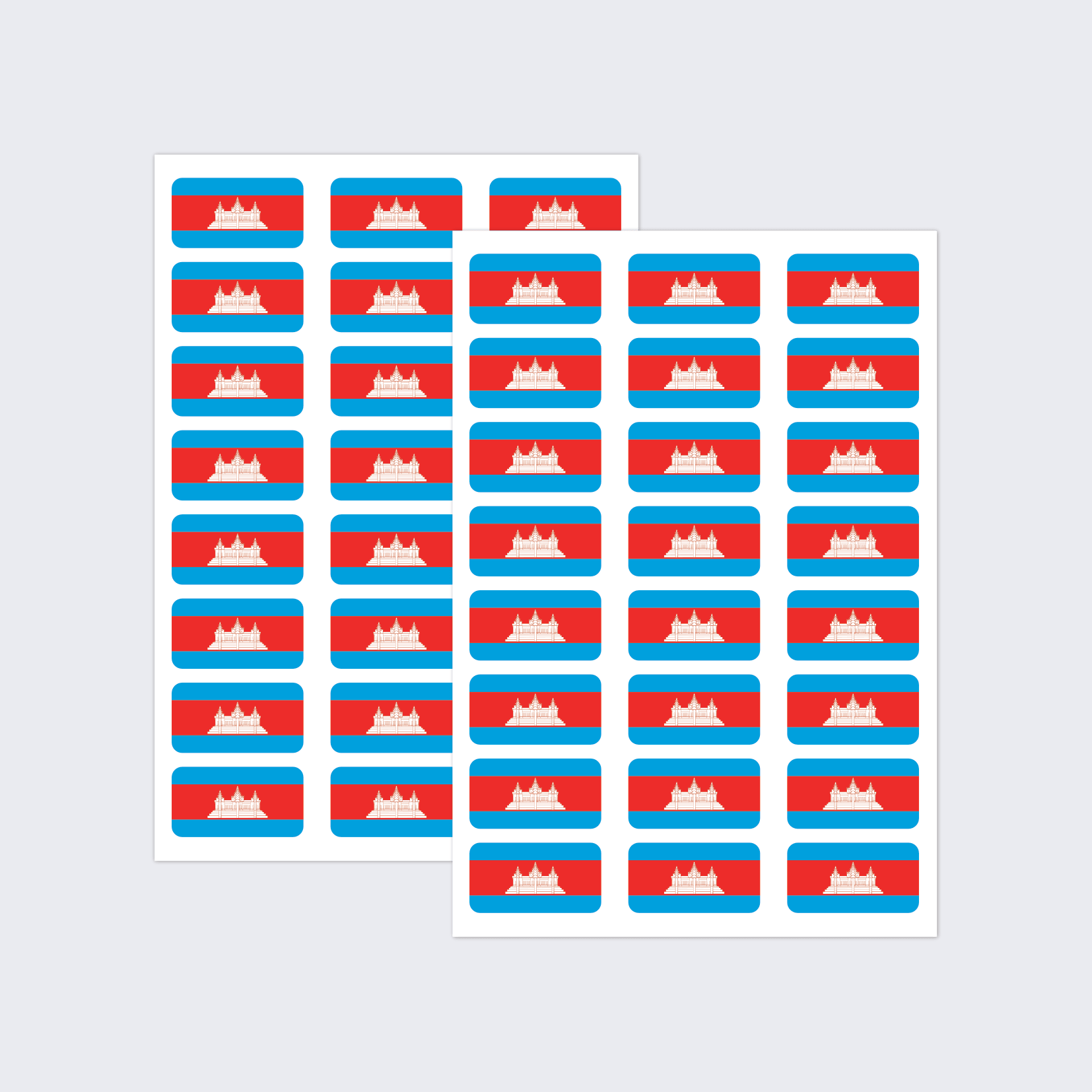 Cambodia Flag Stickers - Image 2
