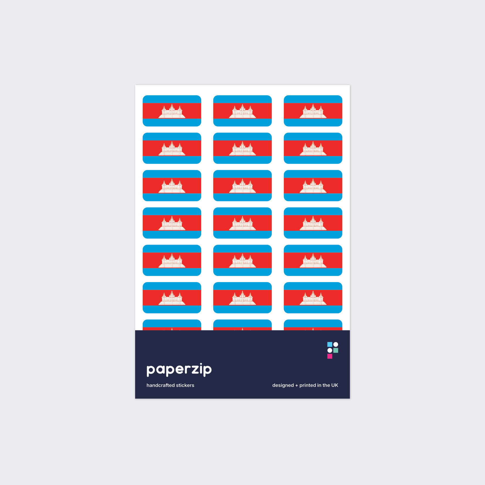 Cambodia Flag Stickers