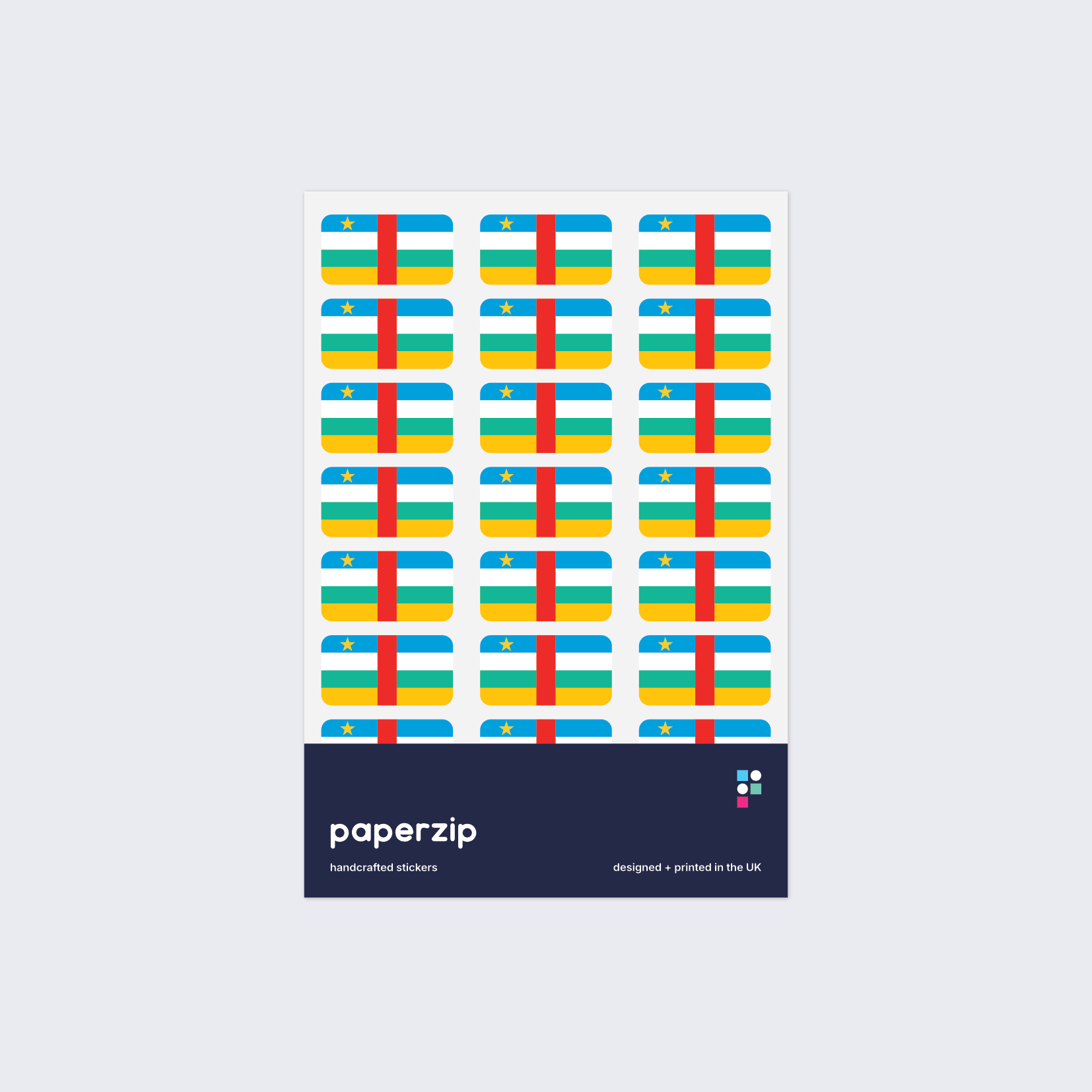 Central African Republic Flag Stickers