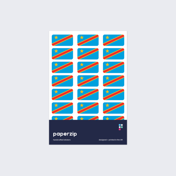 Democratic Republic of the Congo Flag Stickers