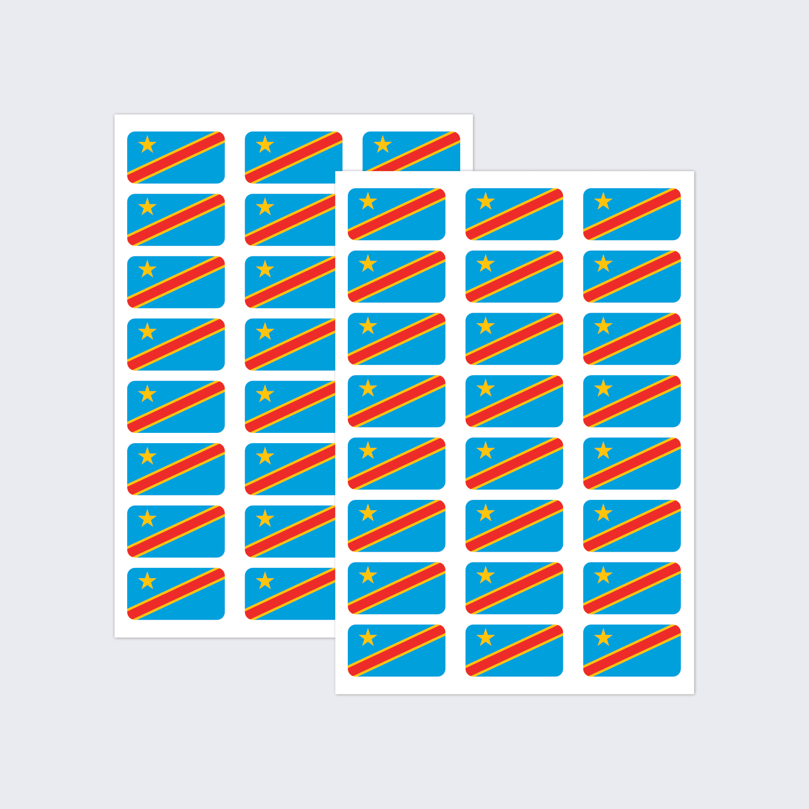 Democratic Republic of the Congo Flag Stickers - Image 2