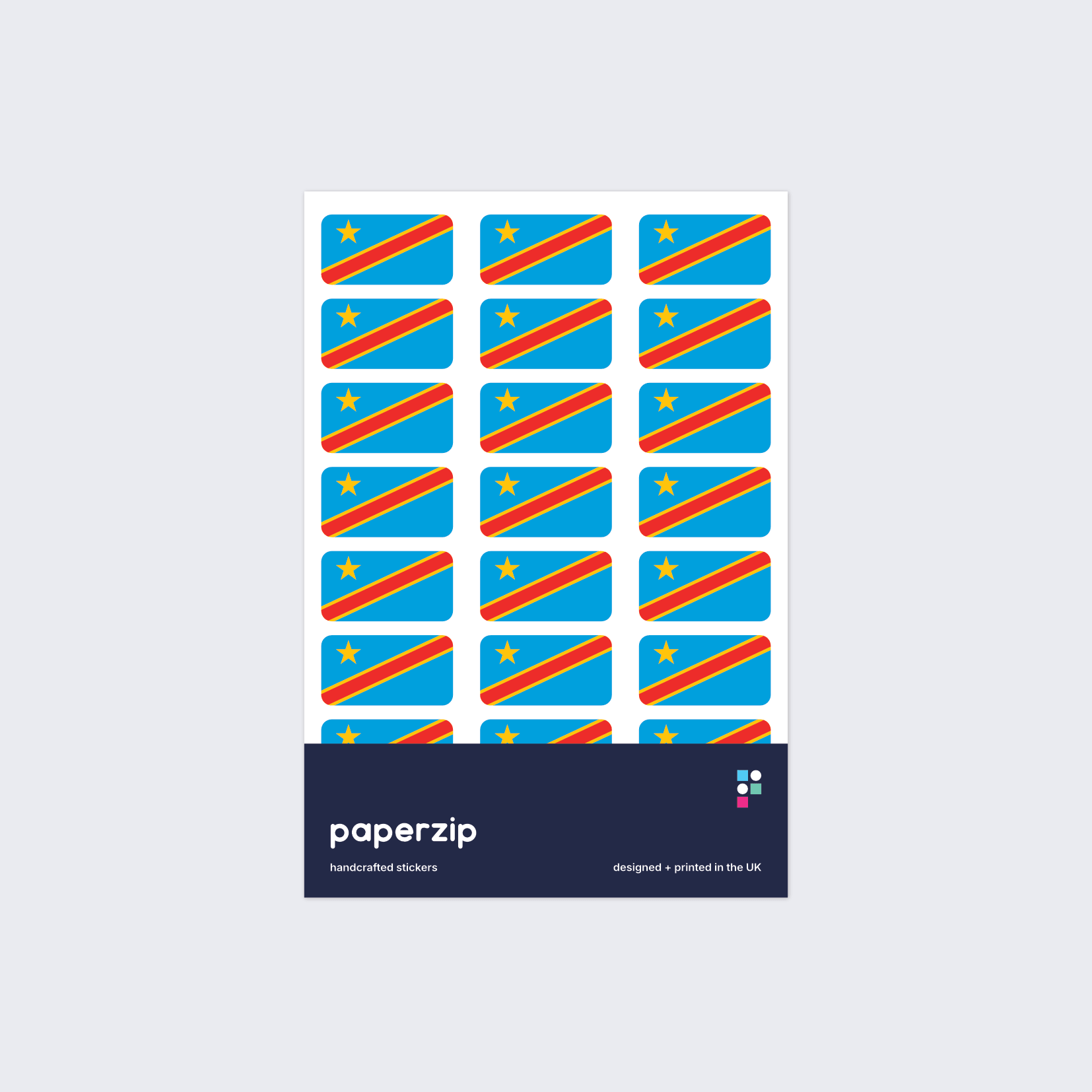 Democratic Republic of the Congo Flag Stickers