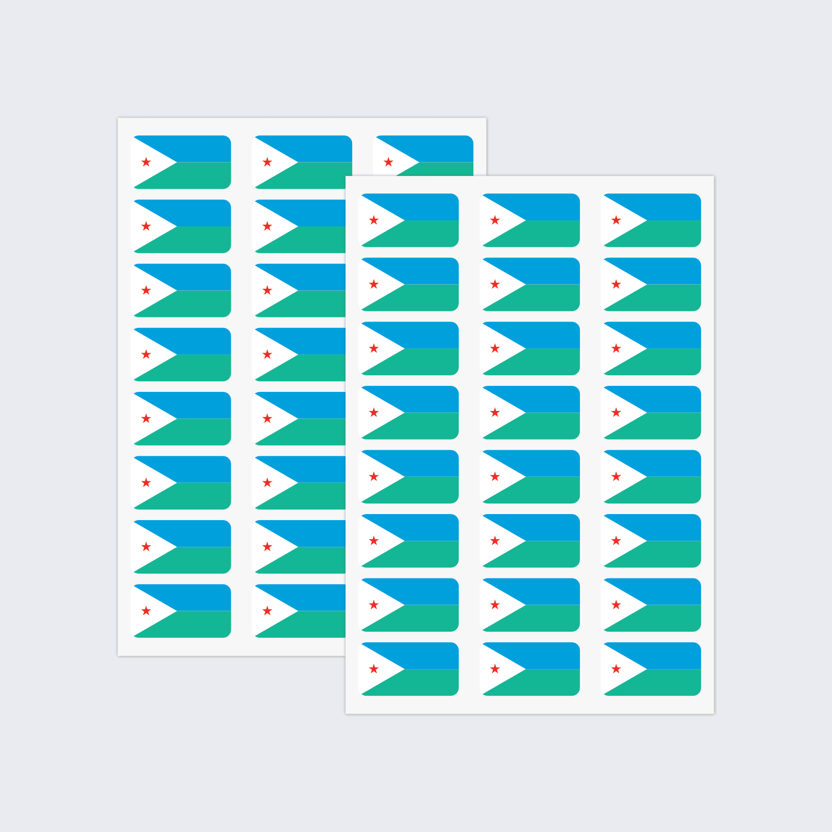 Djibouti Flag Stickers - Image 2