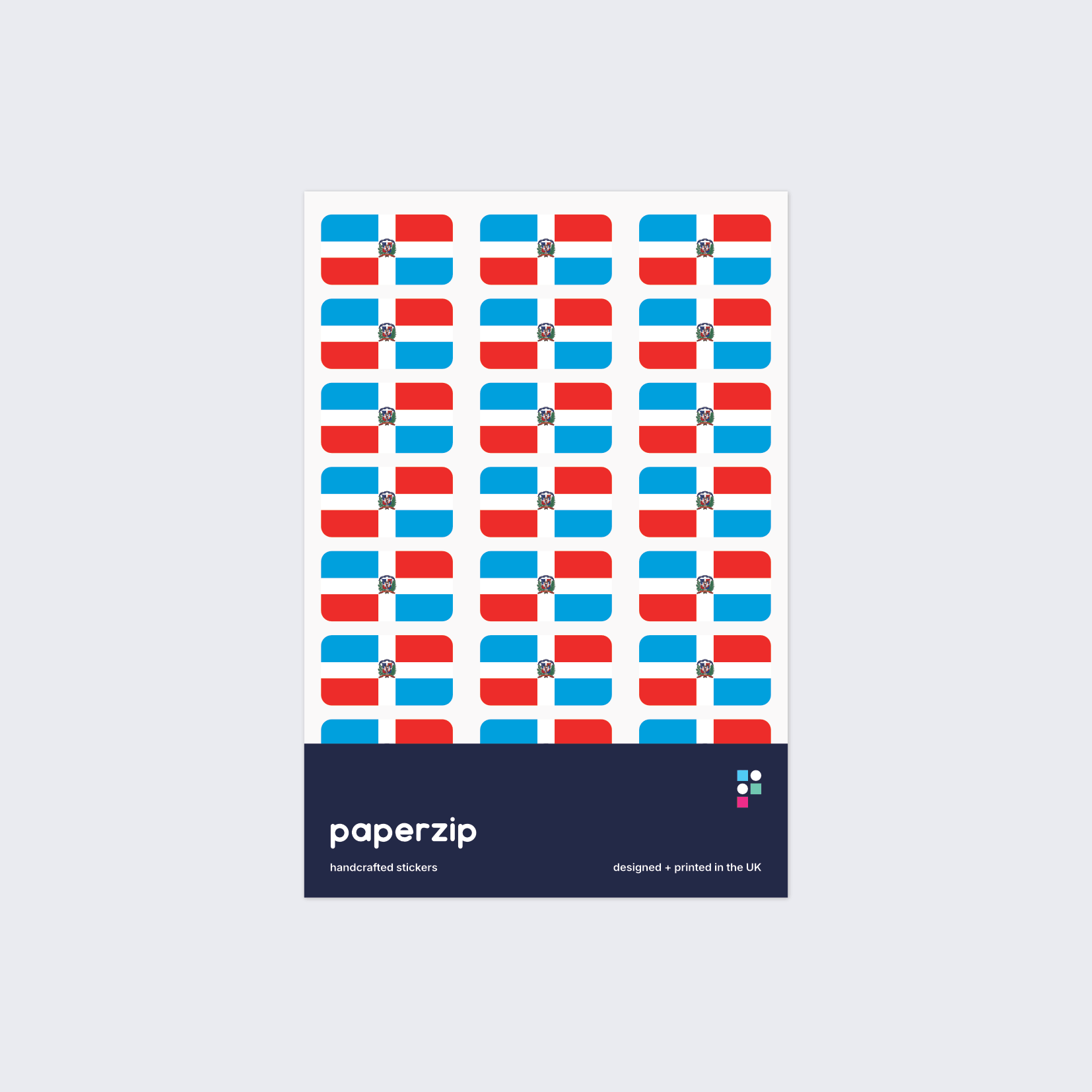 Dominican Republic Flag Stickers