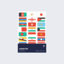 Flags of Asia Stickers