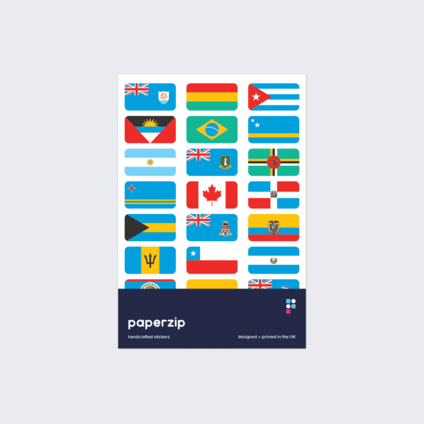 Flags of North and South America Stickers