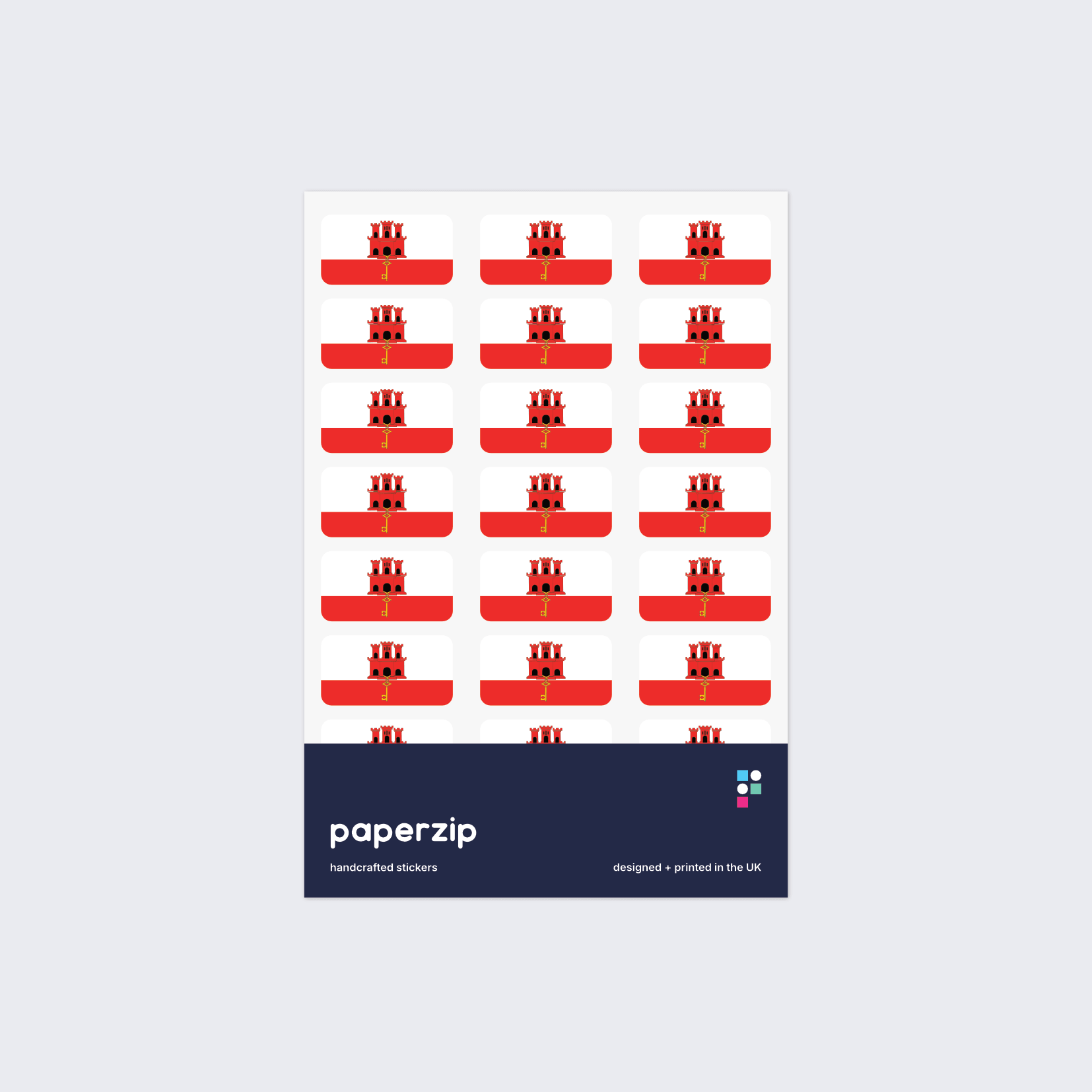 Gibraltar Flag Stickers