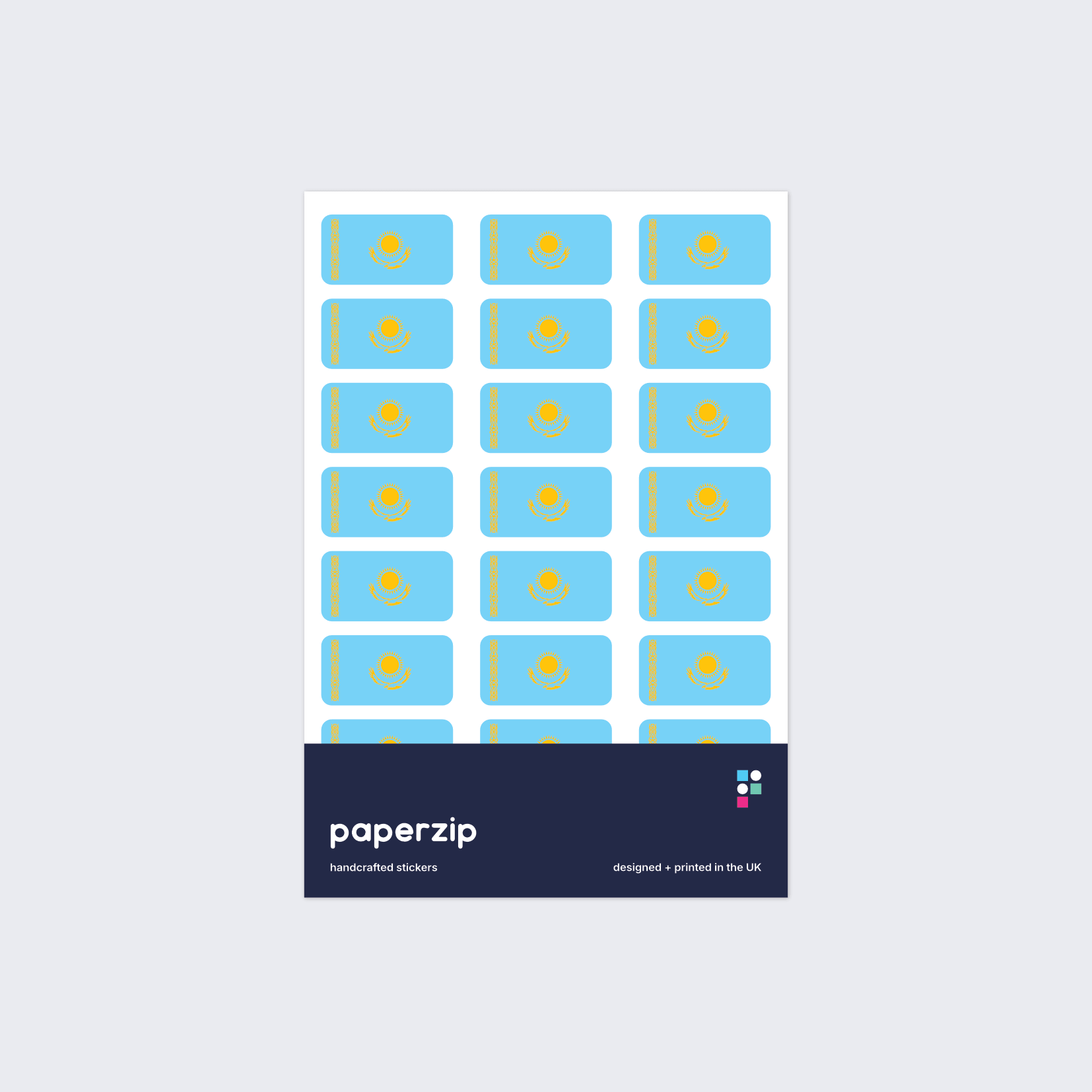 Kazakhstan Flag Stickers
