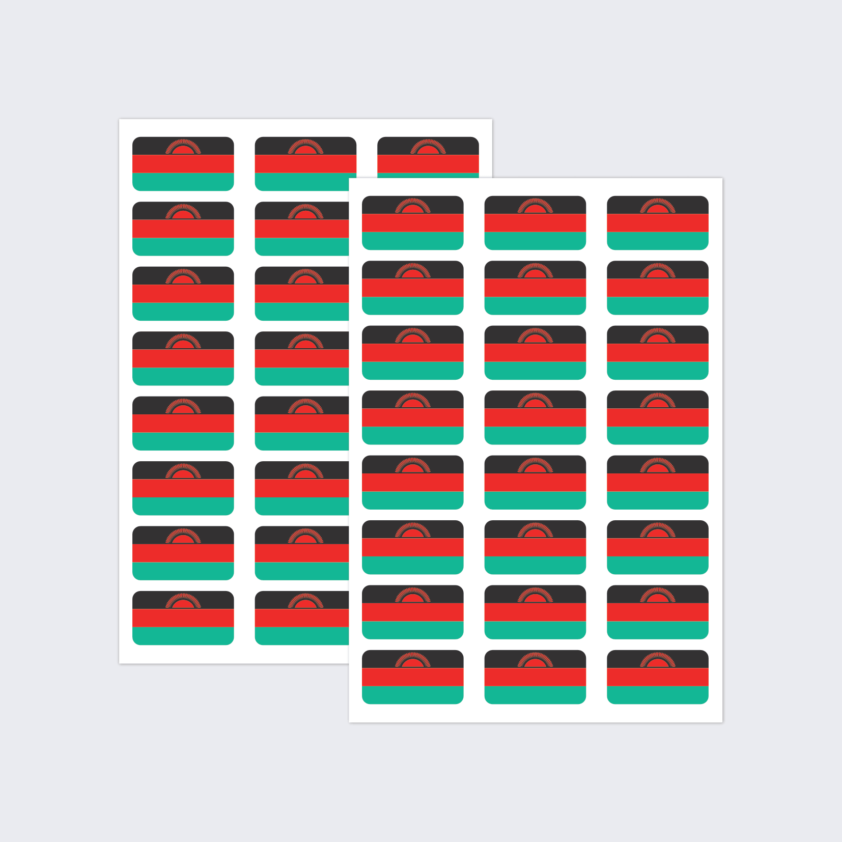 Malawi Flag Stickers - Image 2