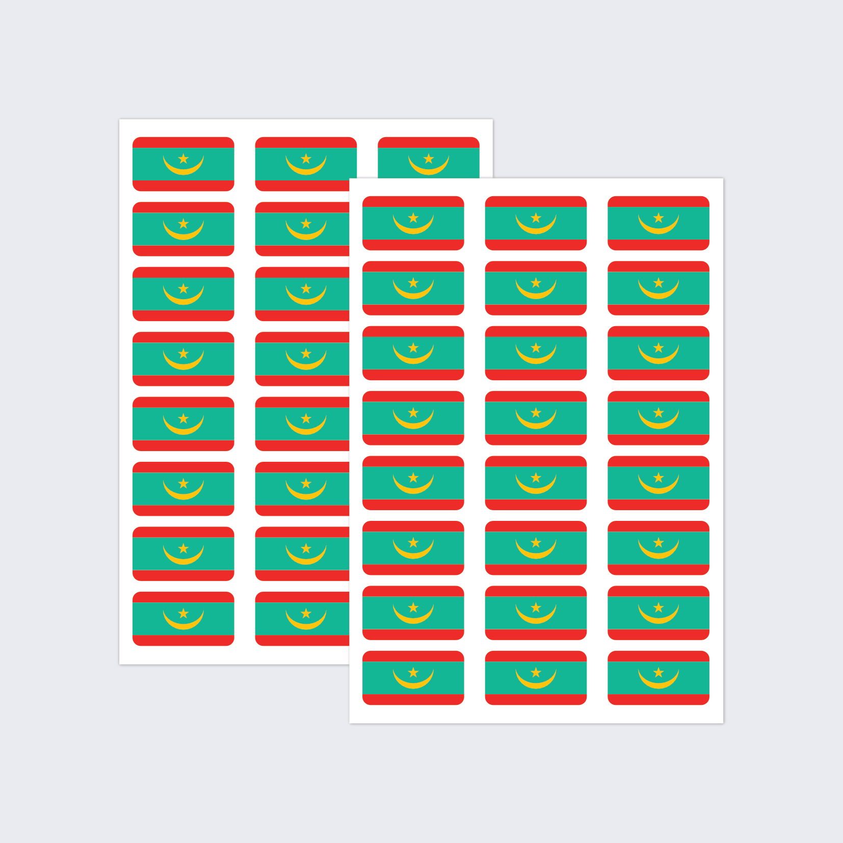 Mauritania Flag Stickers - Image 2