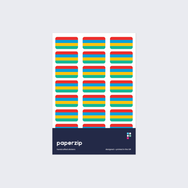 Mauritius Flag Stickers