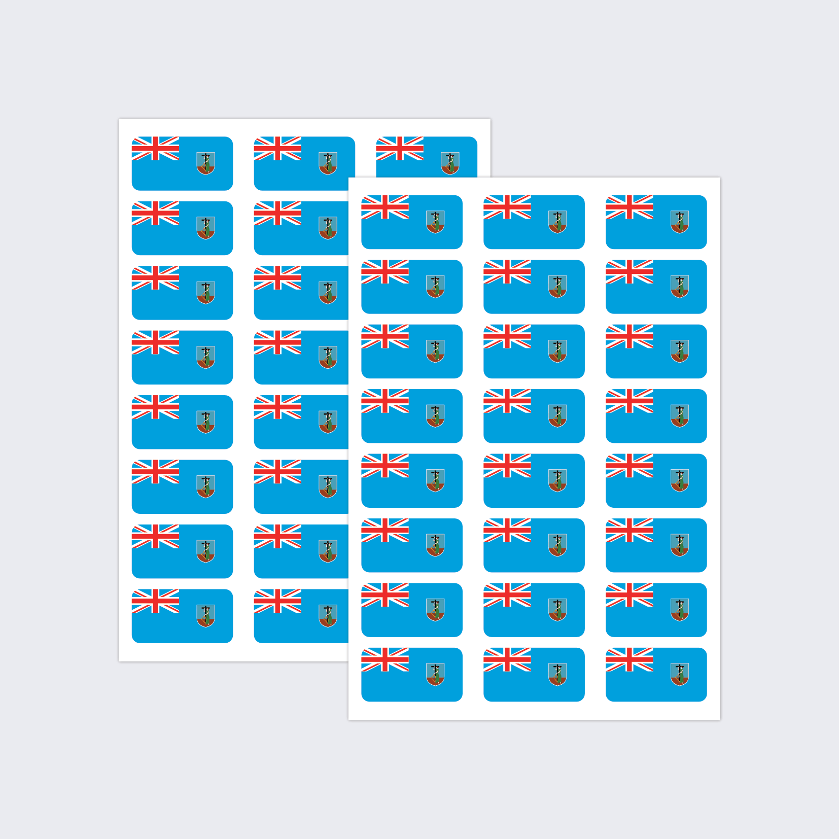 Montserrat Flag Stickers - Image 2