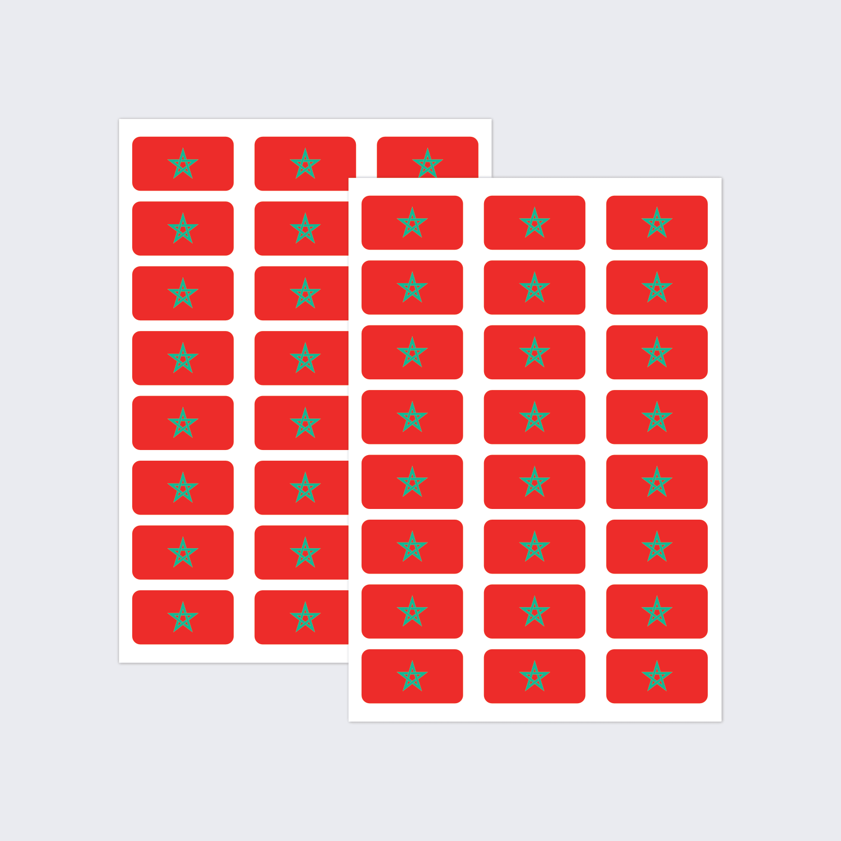 Morocco Flag Stickers - Image 2