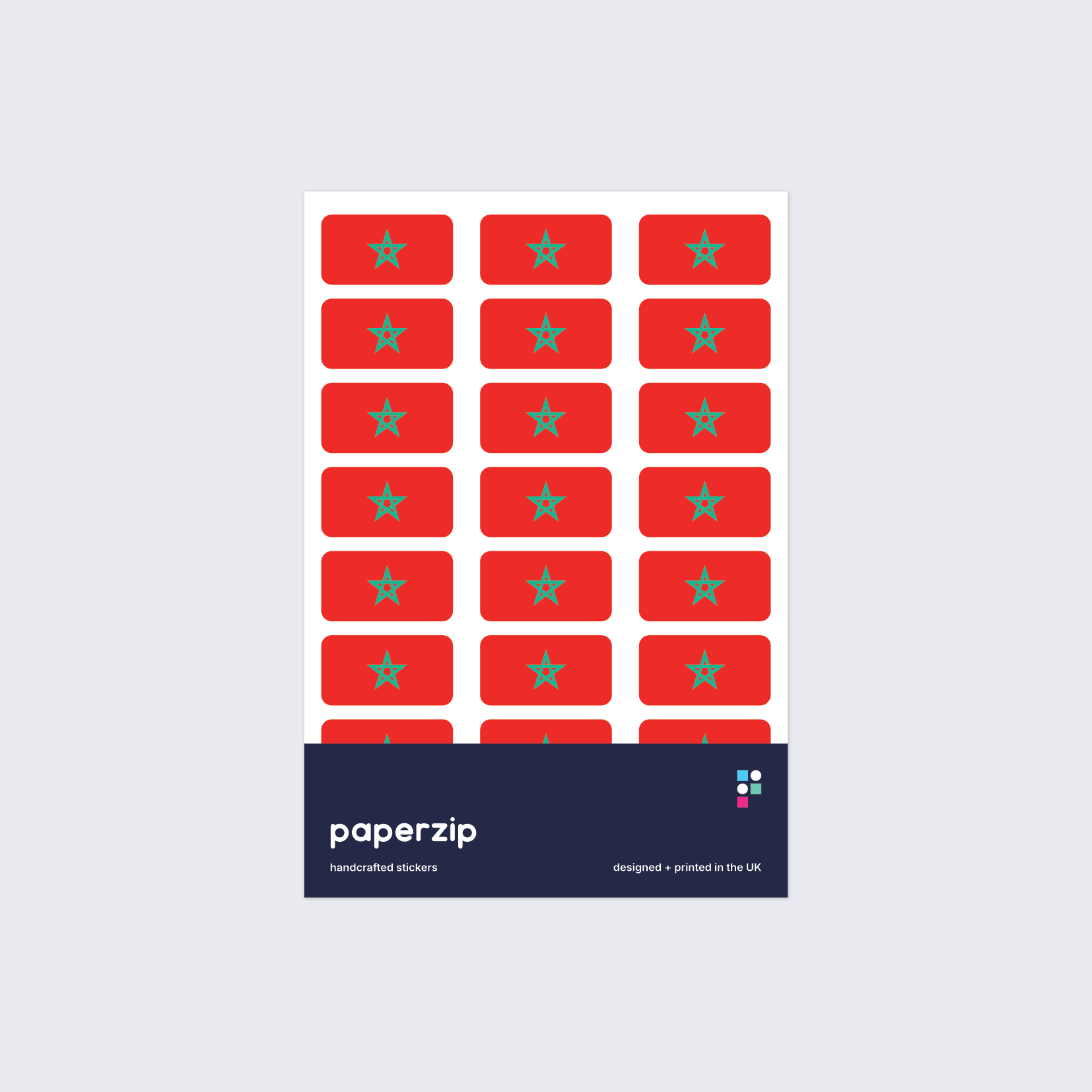 Morocco Flag Stickers
