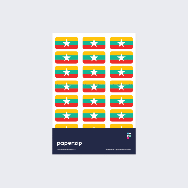 Myanmar Flag Stickers
