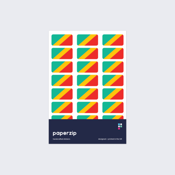 Republic of Congo Flag Stickers