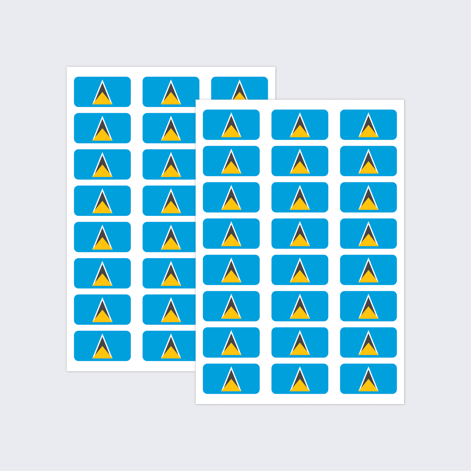 Saint Lucia Flag Stickers - Image 2