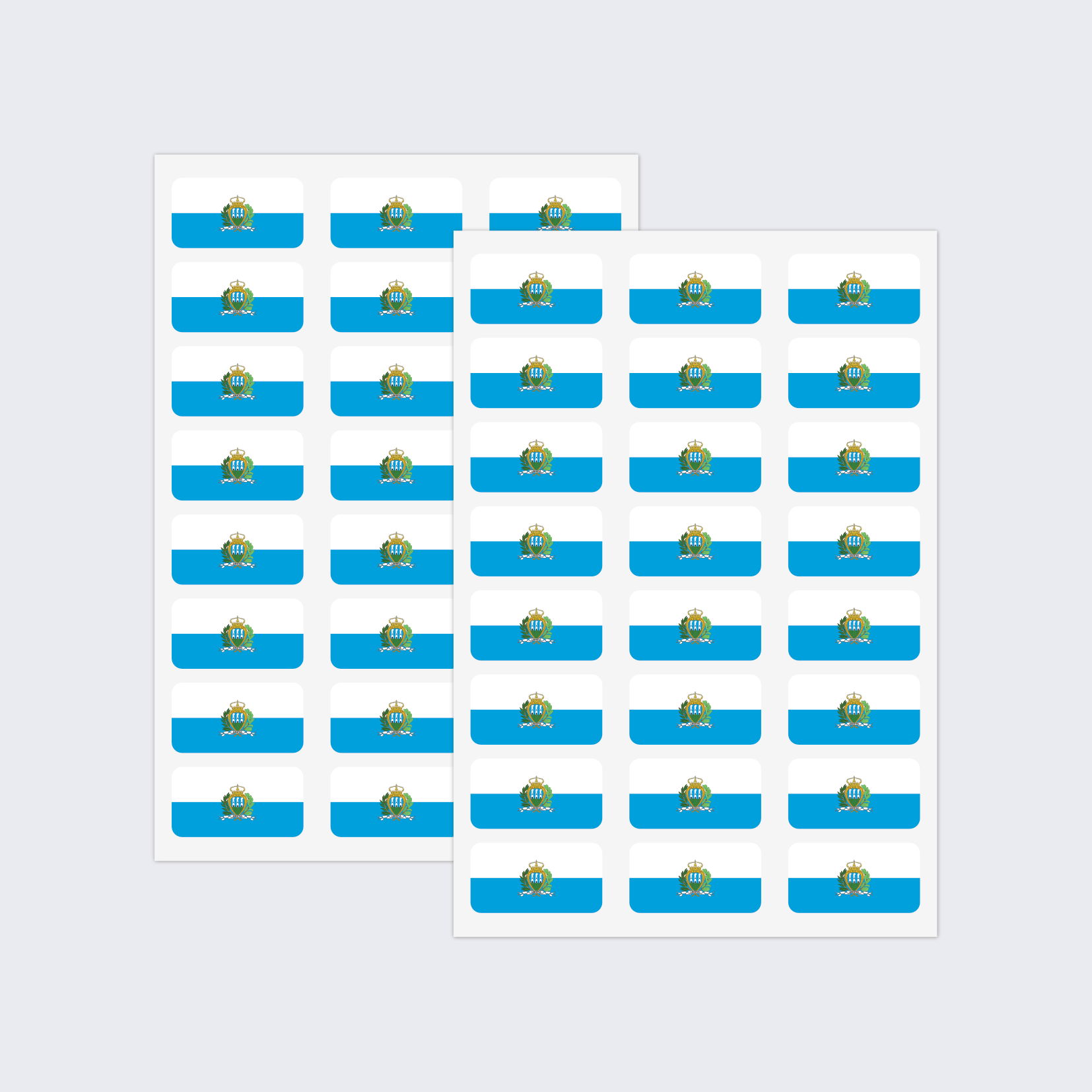 San Marino Flag Stickers - Image 2