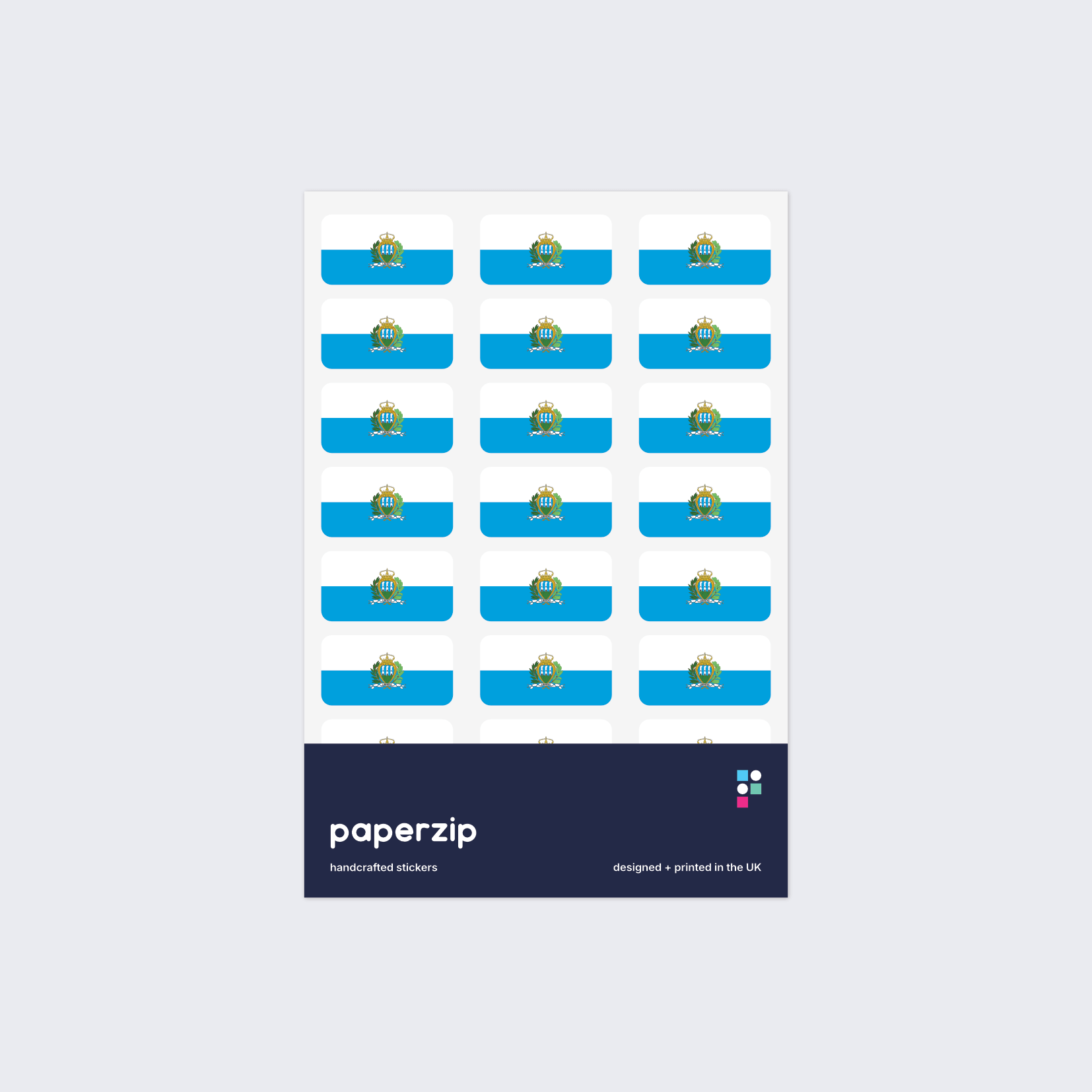San Marino Flag Stickers