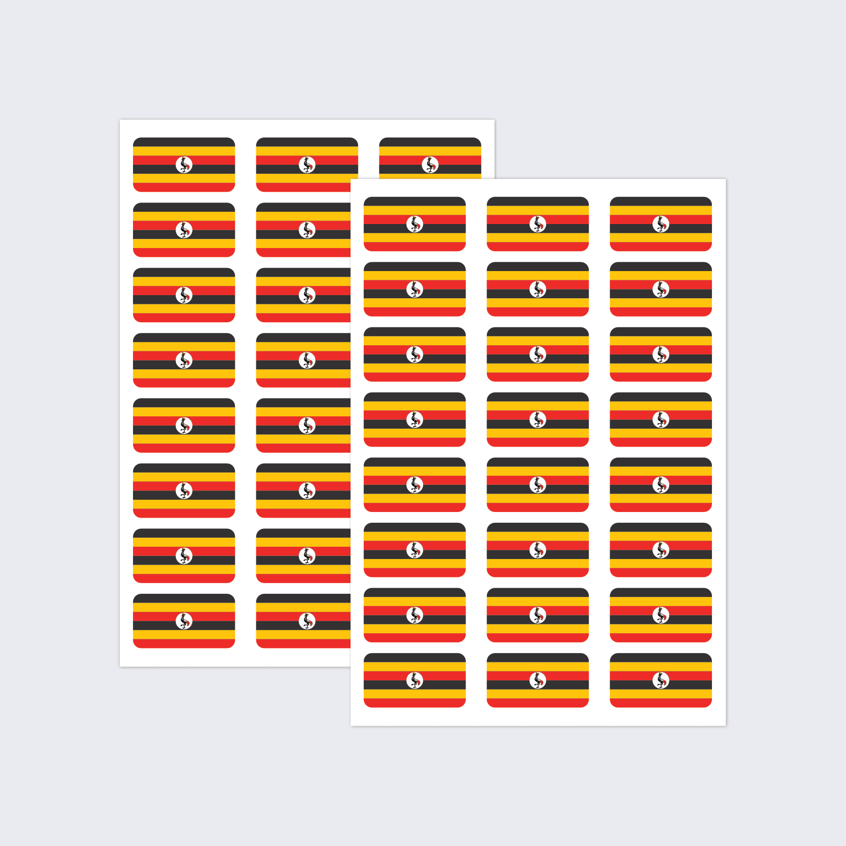 Uganda Flag Stickers - Image 2