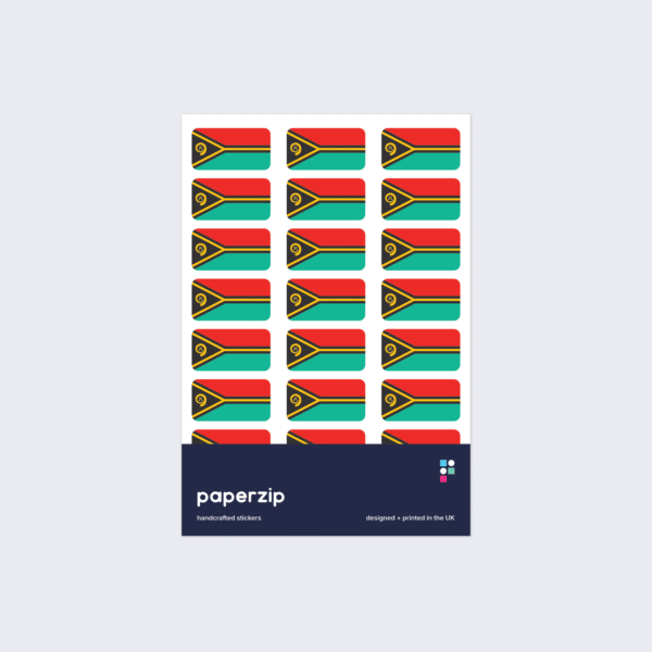 Vanuatu Flag Stickers