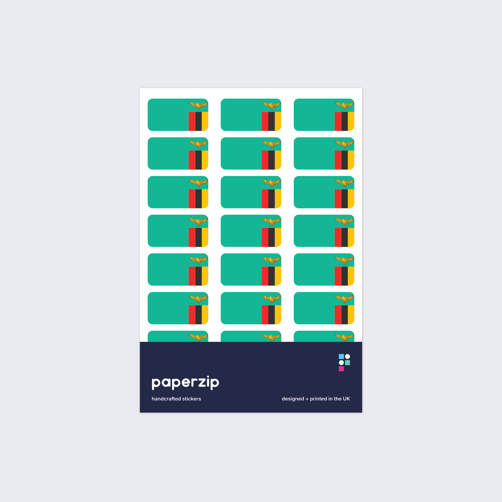 Zambia Flag Stickers