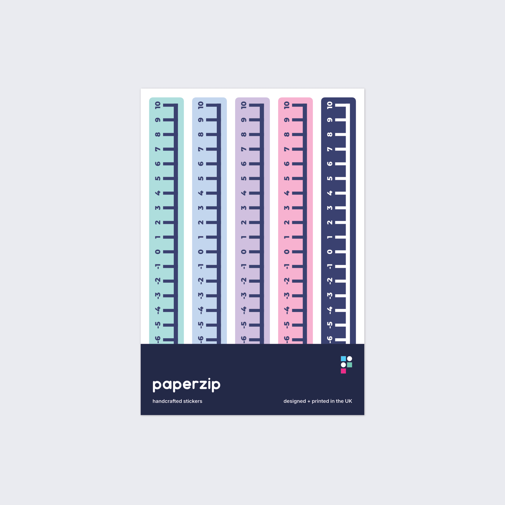 Number Lines from -10 to 10 Stickers