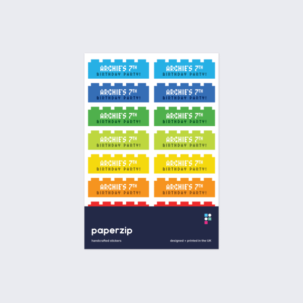 Personalised Building Block Stickers