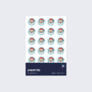 A set of cute Santa Claus stickers by Paperzip.