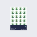 A sticker pack of cute Christmas trees.
