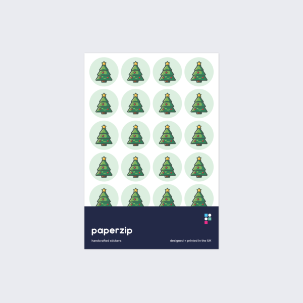 A sticker pack of cute Christmas trees.