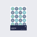 A pack of stickers displaying various weather conditions.