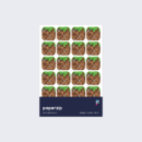 A set of stickers displaying iconic grass blocks in the style of Minecraft.